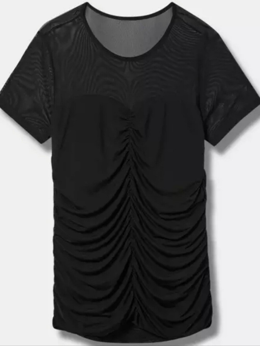 Torrid Size 0 Stretch Mesh Ruched Top